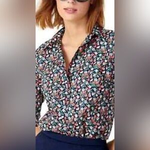 J.Crew Slim Perfect Shirt Liberty Sarah Floral XS | Tailored Cotton Button Down